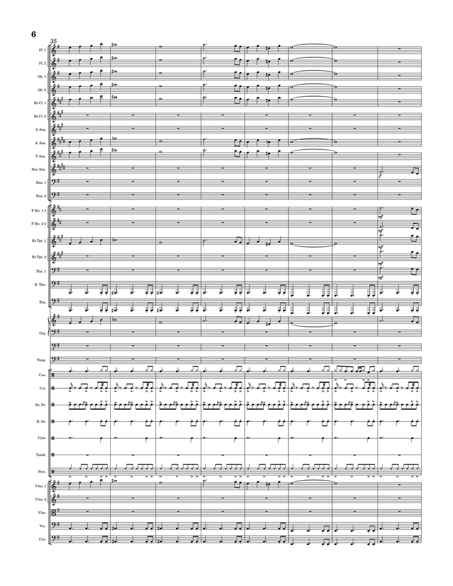 Exodus Pt.1 The Great Escape Full Orchestra scores gallery preview page 6