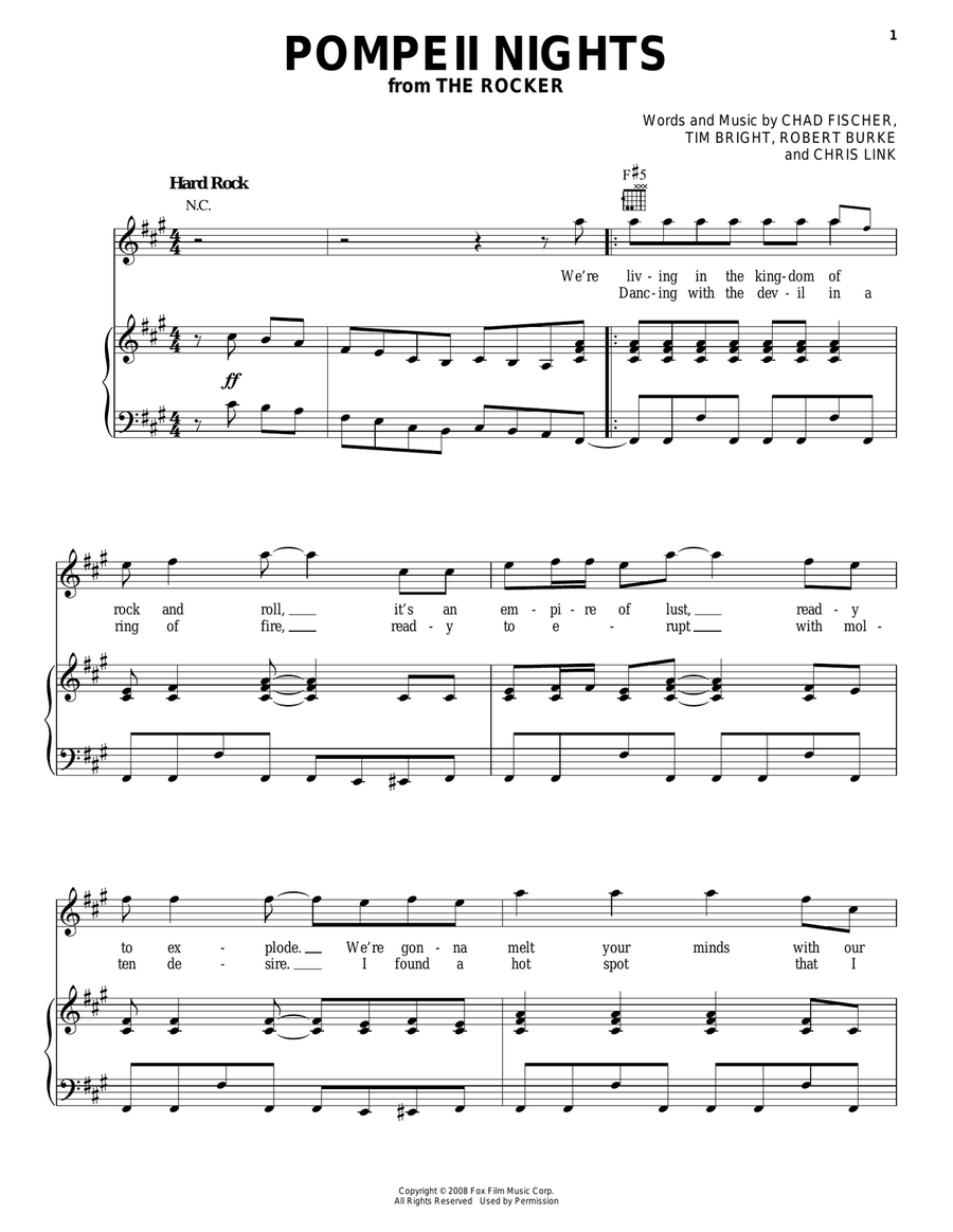 Pompeii Nights Pompeii Nights Acoustic Guitar scores gallery preview page 1