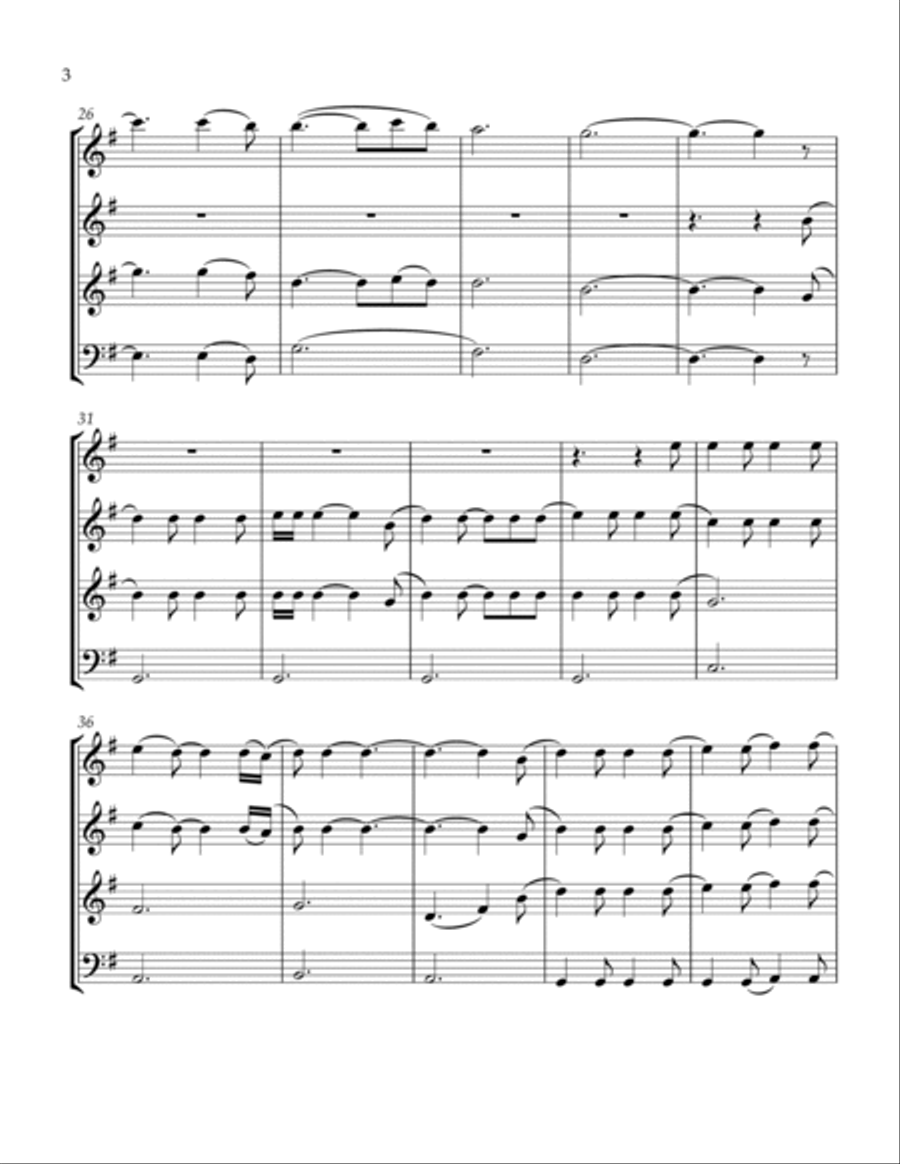 Hallelujah String Quartet scores gallery preview page 4