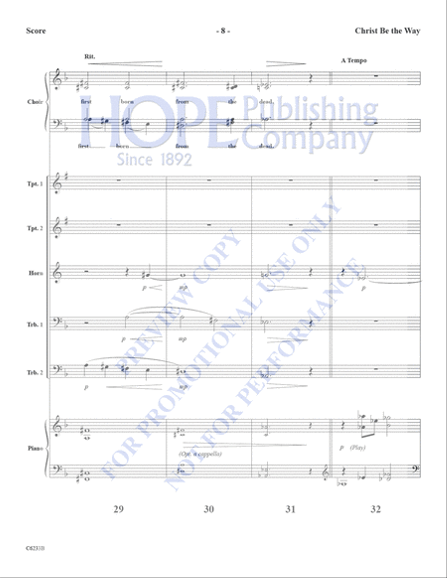 Christ Be the Way Choir scores gallery preview page 9