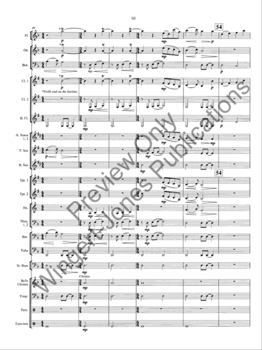 Rising Of The Assidium Moon Concert Band scores gallery preview page 15
