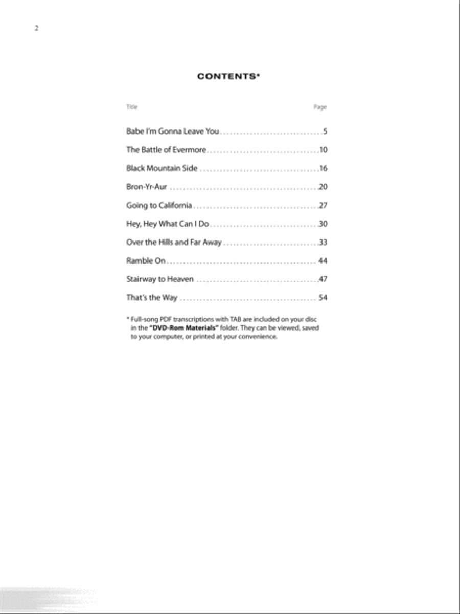 Guitar Sessions -- Led Zeppelin Acoustic Acoustic Guitar scores gallery preview page 3
