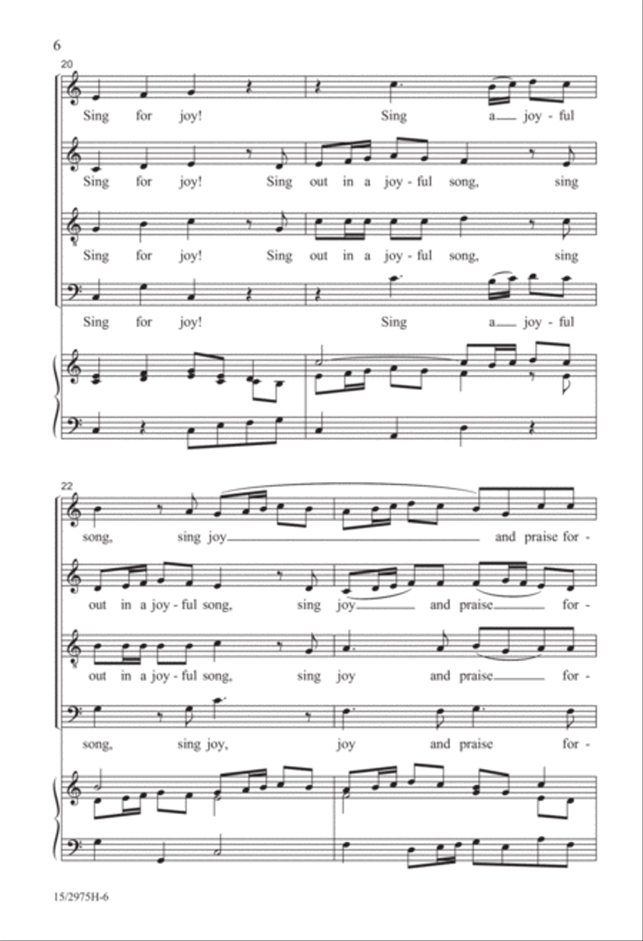 Sing for Joy! Sing for Joy! 4-Part scores gallery preview page 6