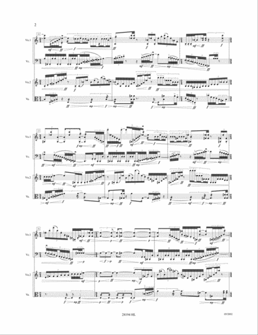 Pieces pour quatuor a cordes (4) Bleu - Les Fees - L'Ivresse - BWV 1007 String Quartet scores gallery preview page 3