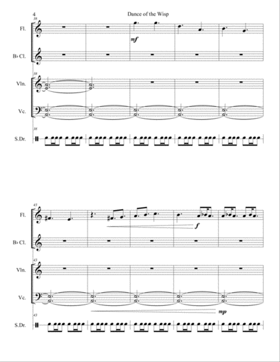 Dance of the Wisp Small Ensemble scores gallery preview page 5