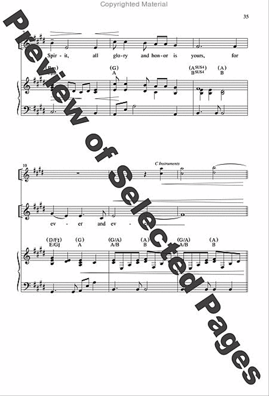The Glendalough Mass - Choral / Accompaniment Edition 3-Part scores gallery preview page 20