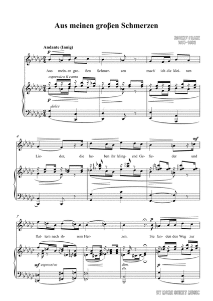 Franz-Aus meinen groβen Schmerzen in G flat Major,for voice and piano image number null