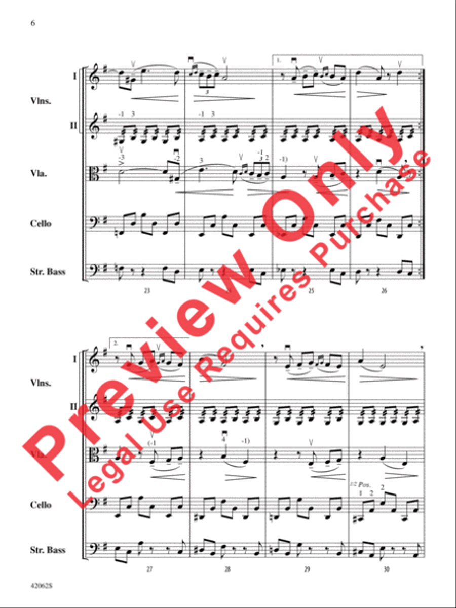 Nocturne (from String Quartet No. 2) String Quartet scores gallery preview page 7