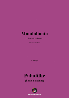 Paladilhe-Mandolinata( Souvenir de Rome),in D Major