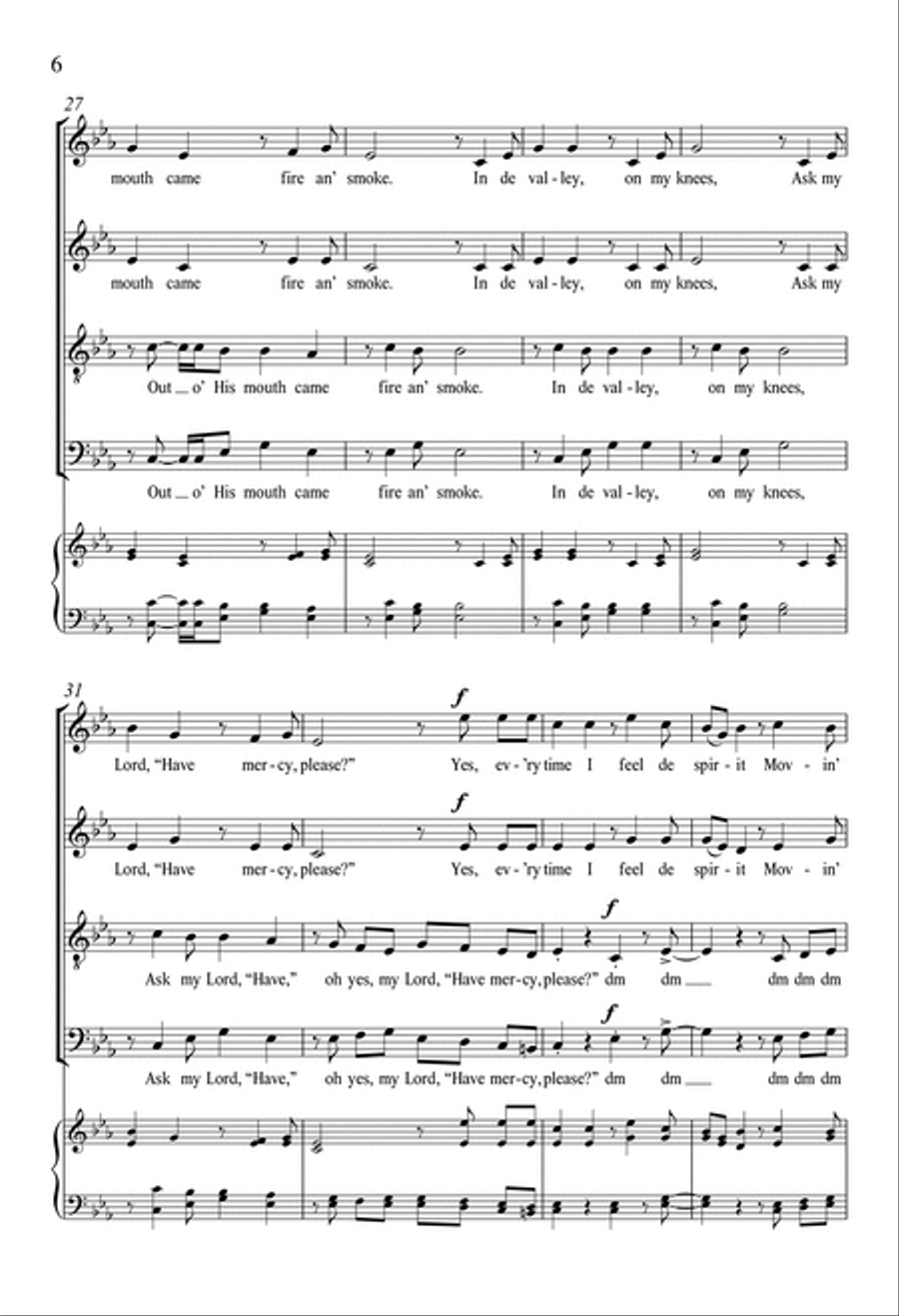Ev’ry Time I Feel de Spirit Divisi scores gallery preview page 5