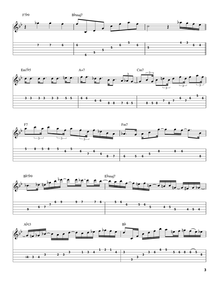 Stella By Starlight Electric Guitar scores gallery preview page 3