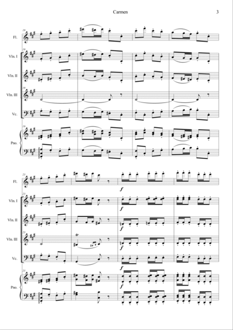 Carmen No.1 Prelude Carmen No.1 Prelude Orchestra scores gallery preview page 3