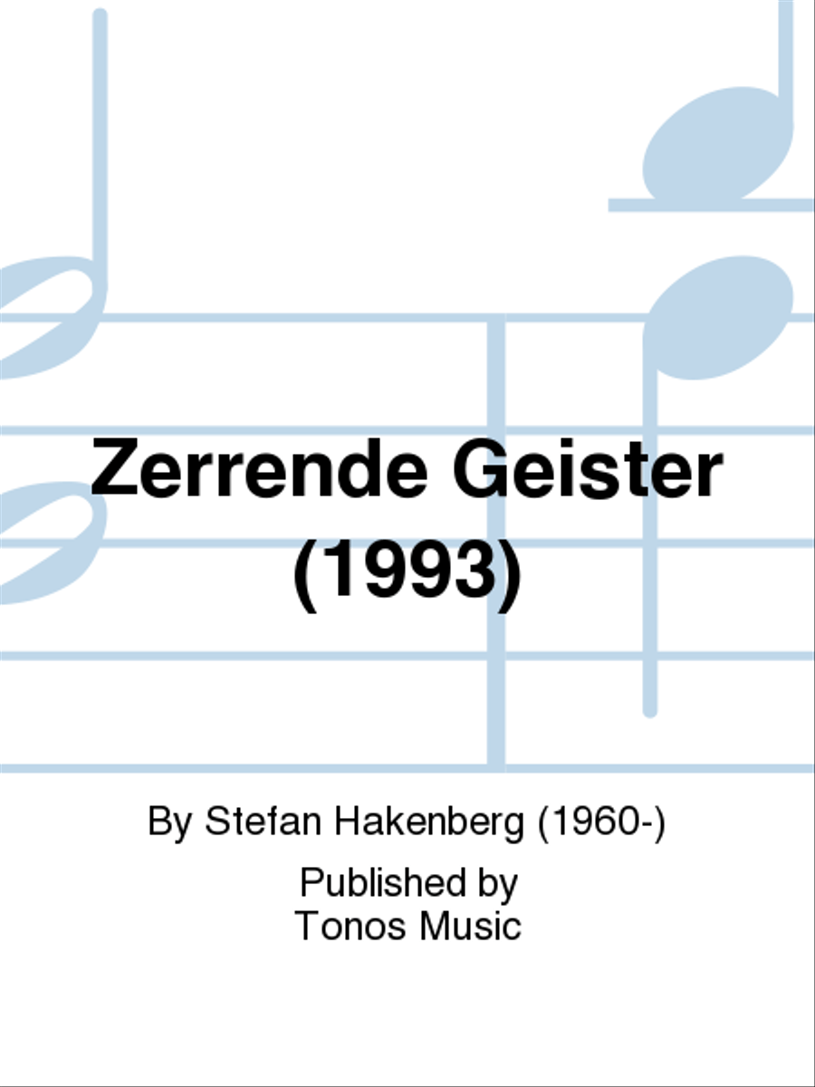 Zerrende Geister (1993) Clarinet scores gallery preview page 1