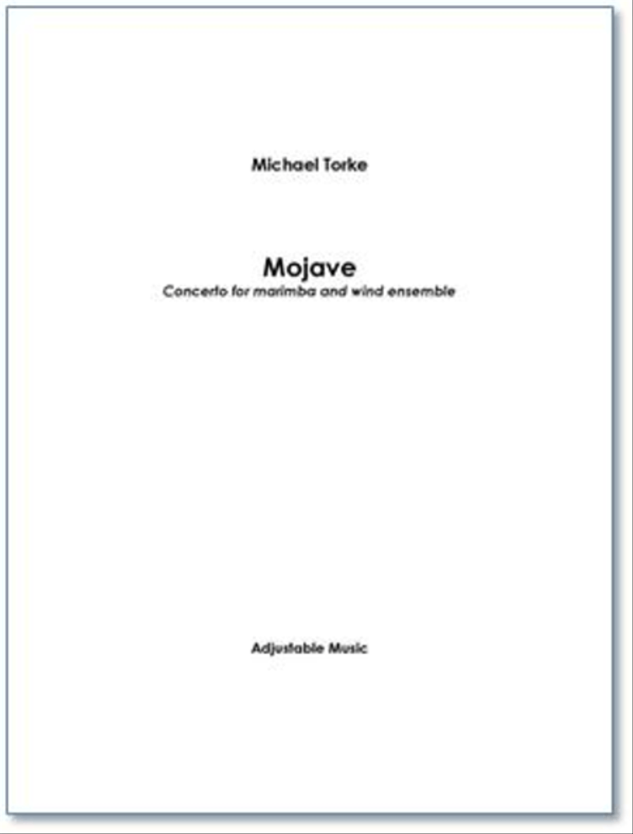 Mojave: Concerto for marimba and wind ensemble Marimba scores gallery preview page 1