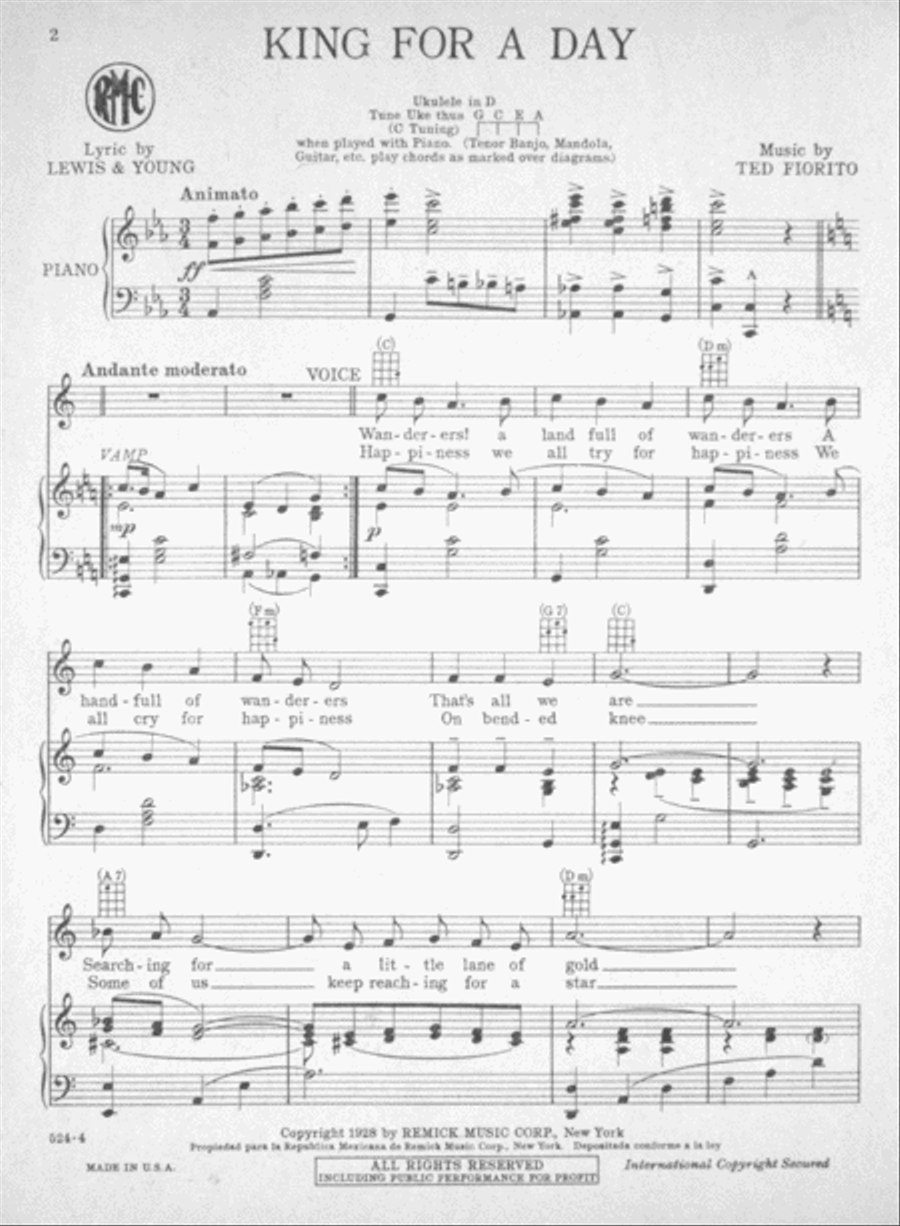 Kind For a Day. Song Voice scores gallery preview page 2