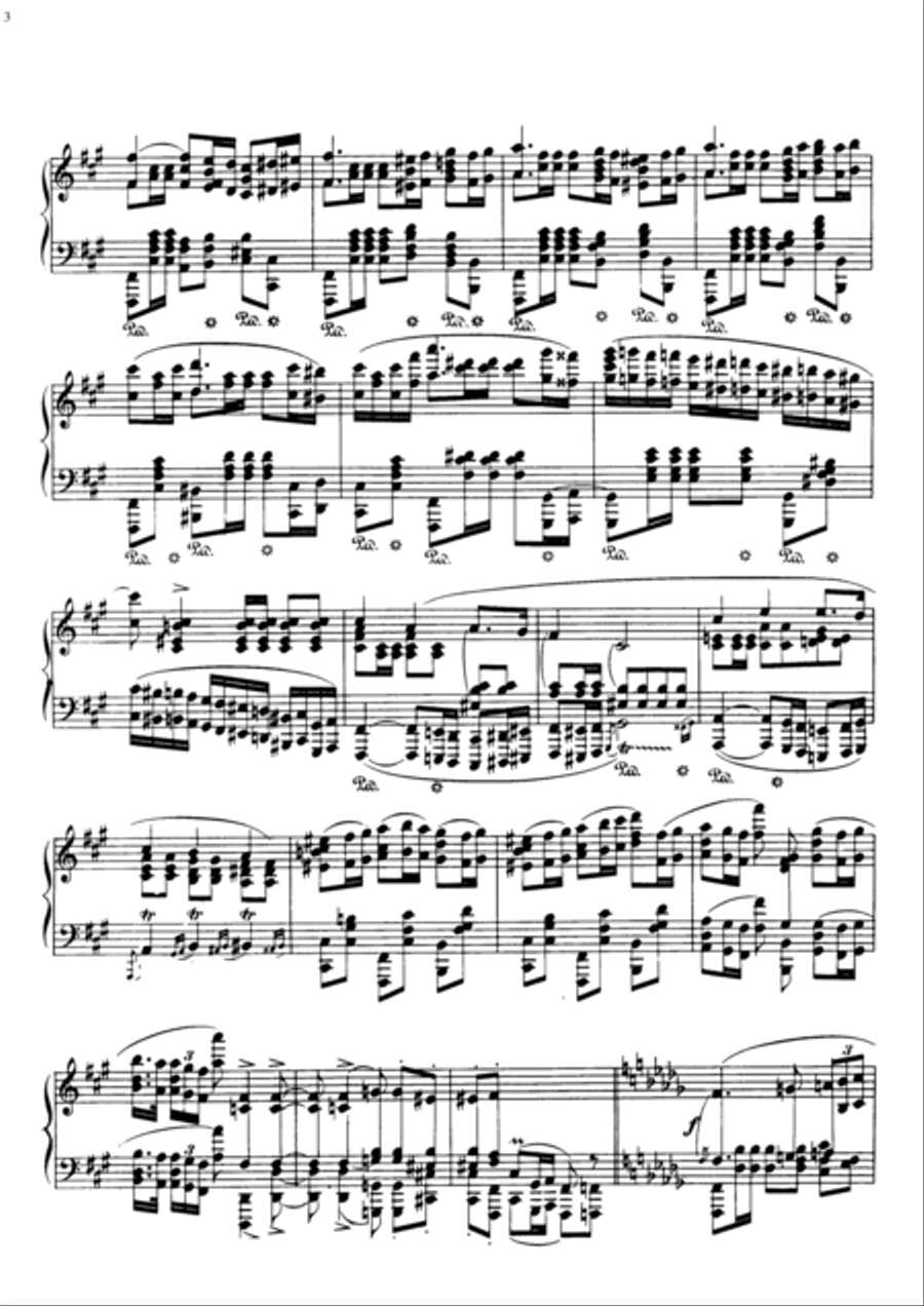 Chopin - Polonaise in F-sharp minor, Op 44 Piano Solo scores gallery preview page 3