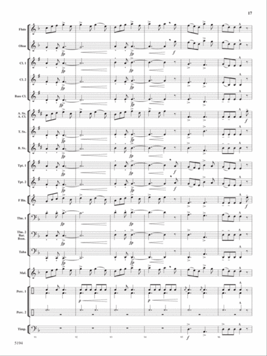 Under An Irish Sky Concert Band scores gallery preview page 16