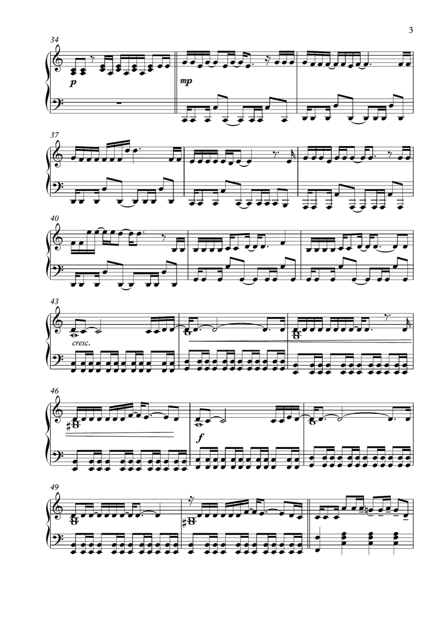 Felicita Puttana Piano Solo scores gallery preview page 3