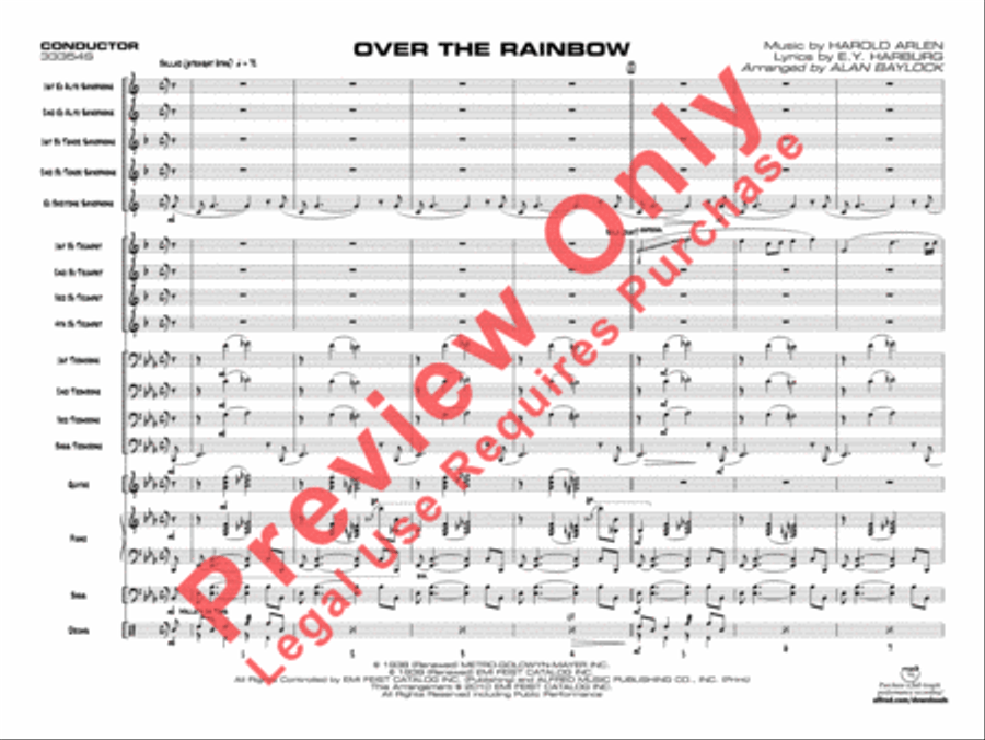 Over the Rainbow Jazz Ensemble scores gallery preview page 4
