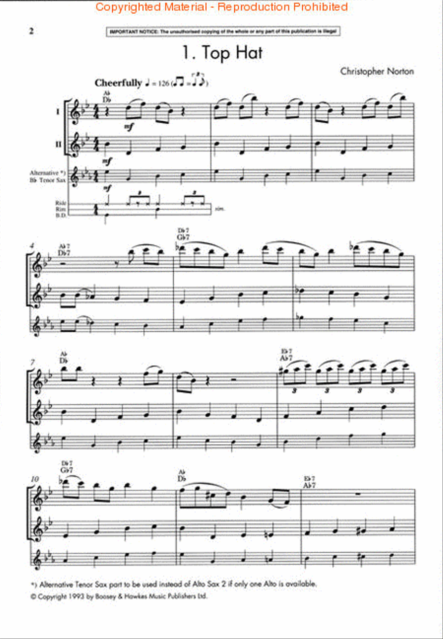 <br>Sheet music extract