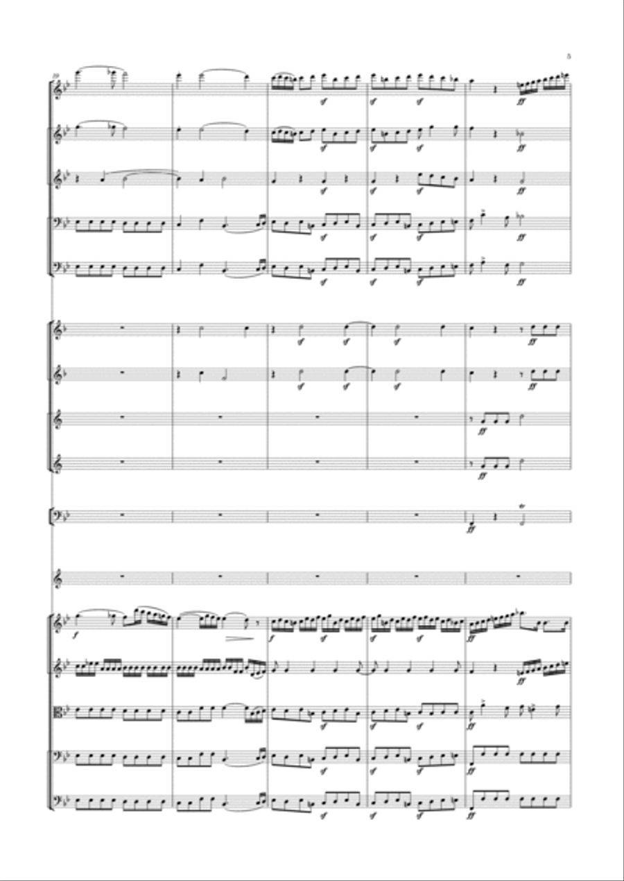 Crusell - Clarinet Concerto No.3 in B flat major, Op.11 Full Orchestra scores gallery preview page 5