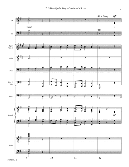 O Worship the King - Score and Parts