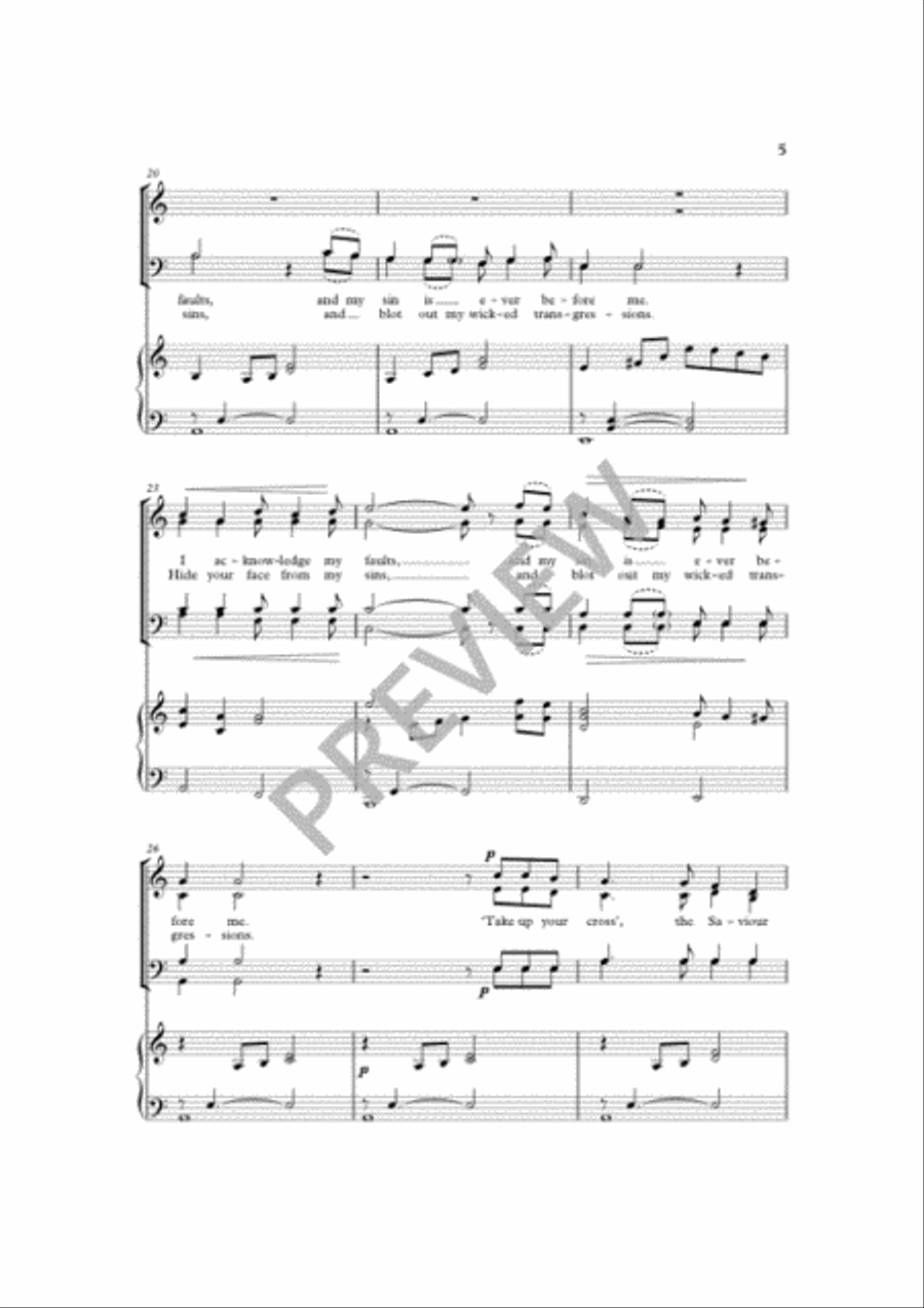 Take Up Your Cross 4-Part scores gallery preview page 5