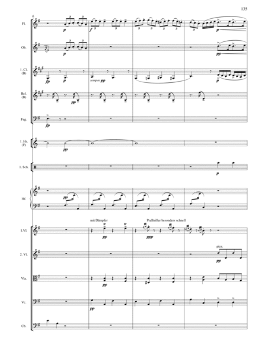 Mahler (arr. Lee): Symphony No. 4 in G Major 4th movement, Full Score Chamber Orchestra scores gallery preview page 3