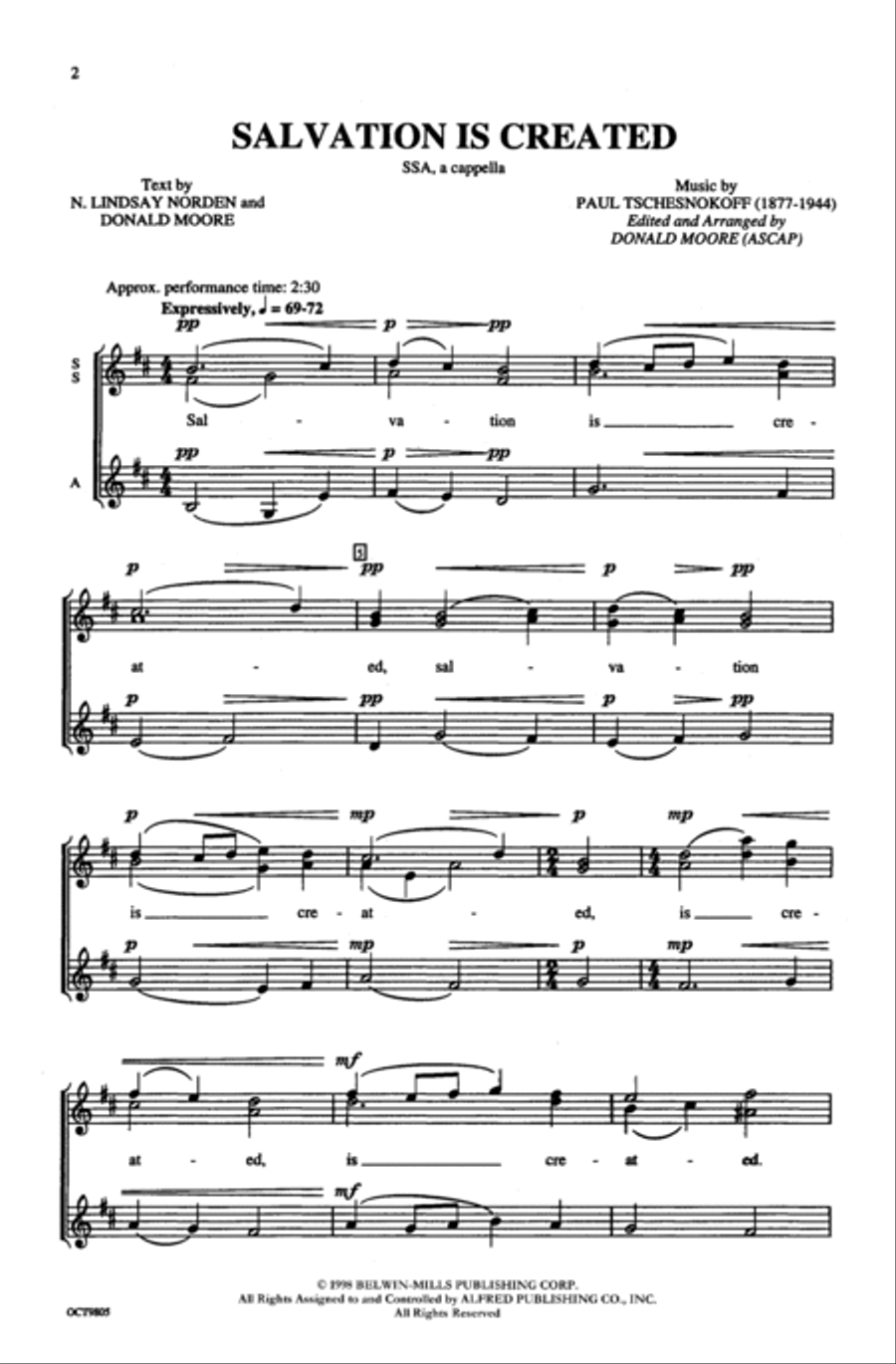 Salvation Is Created Women's Choir scores gallery preview page 5