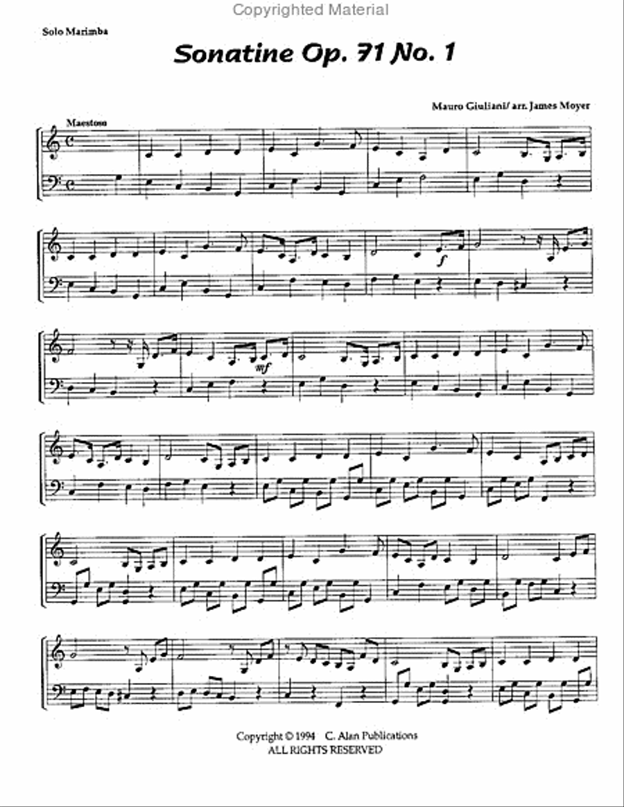 Sonatine, Op. 71 Percussion Ensemble scores gallery preview page 2