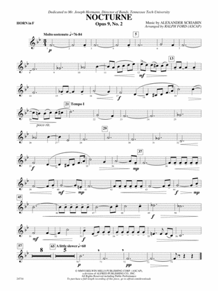 Nocturne (Opus 9, No. 2): 1st F Horn