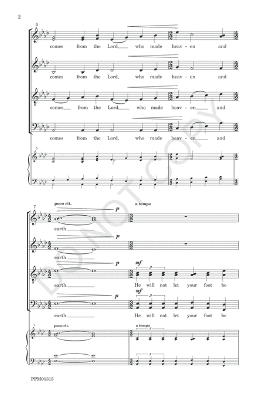 I Lift Up My Eyes to the Mountain SSAATTBB scores gallery preview page 5
