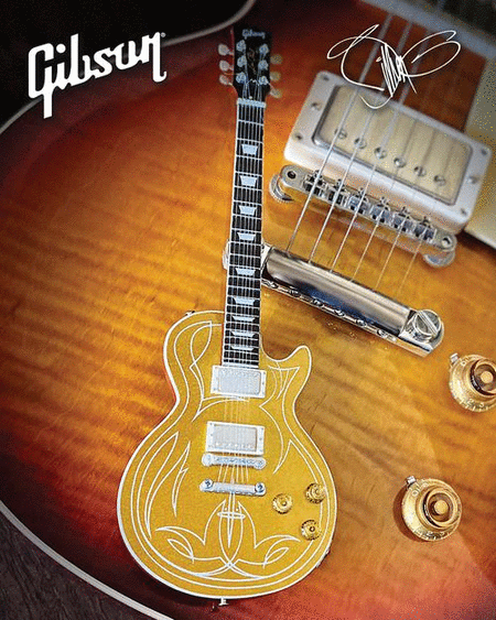 Billy F Gibbons “Pinstripe” Gibson Les Paul Goldtop Mini Guitar Model