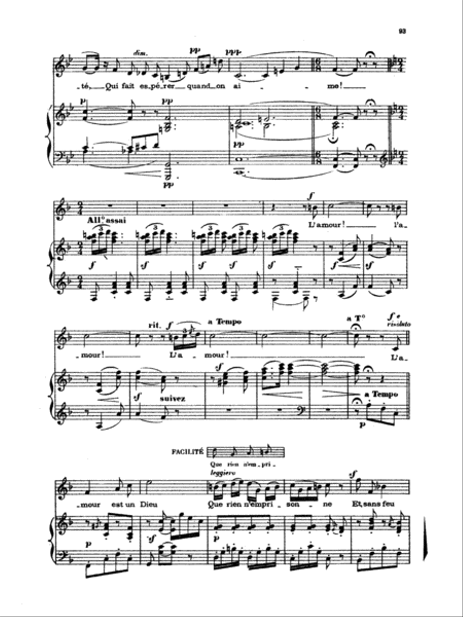 Chabrier: Recueil de Melodies Voice scores gallery preview page 2
