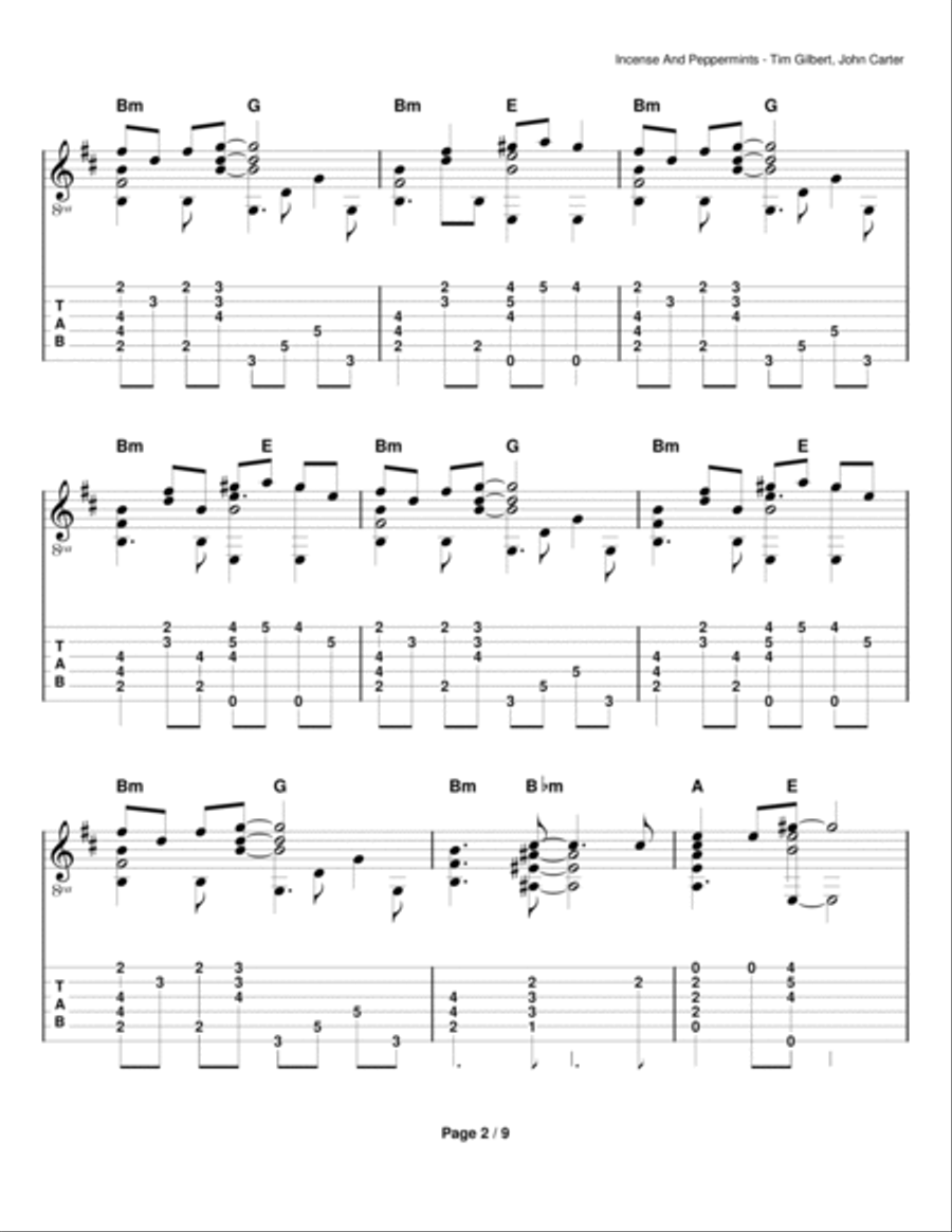 Incense And Peppermints Incense And Peppermints Electric Guitar scores gallery preview page 2