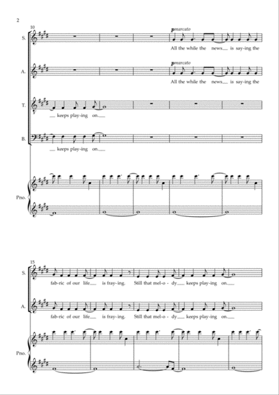 We Will Sing Again 4-Part scores gallery preview page 2