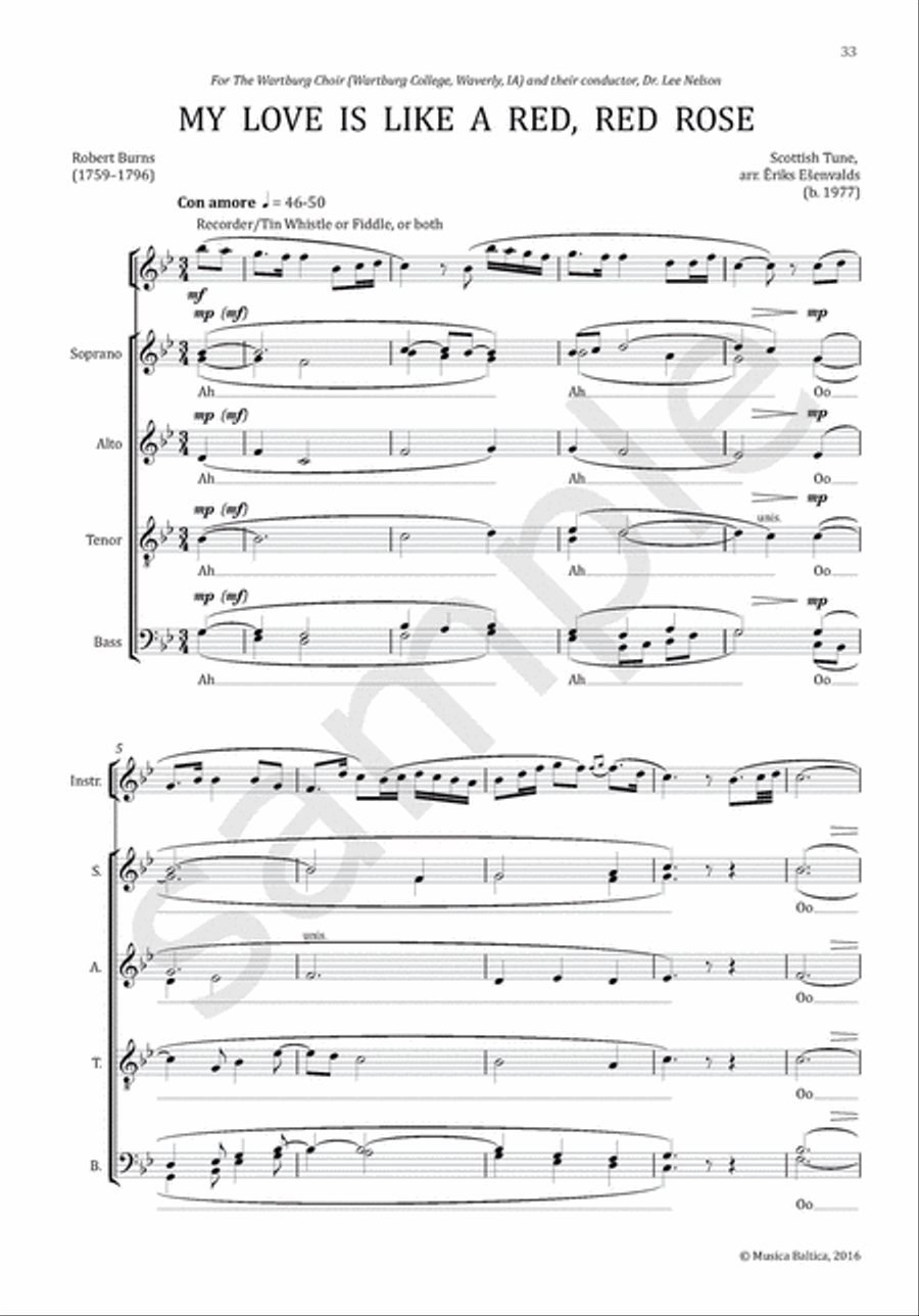 Choral Anthology 5 for Mixed Choir (SATB) 4-Part scores gallery preview page 7
