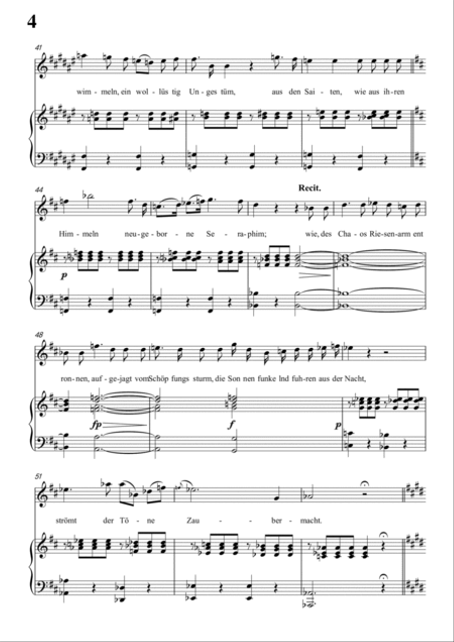 Schubert-Laura am Klavier(Laura at the Piano),D.388 in #F for Vocal and Pno Voice scores gallery preview page 5