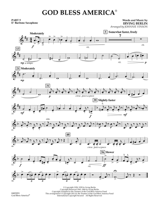 God Bless America - Pt.5 - Eb Baritone Saxophone