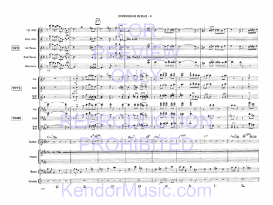 Dimensions In Blue Dimensions In Blue Jazz Ensemble scores gallery preview page 5
