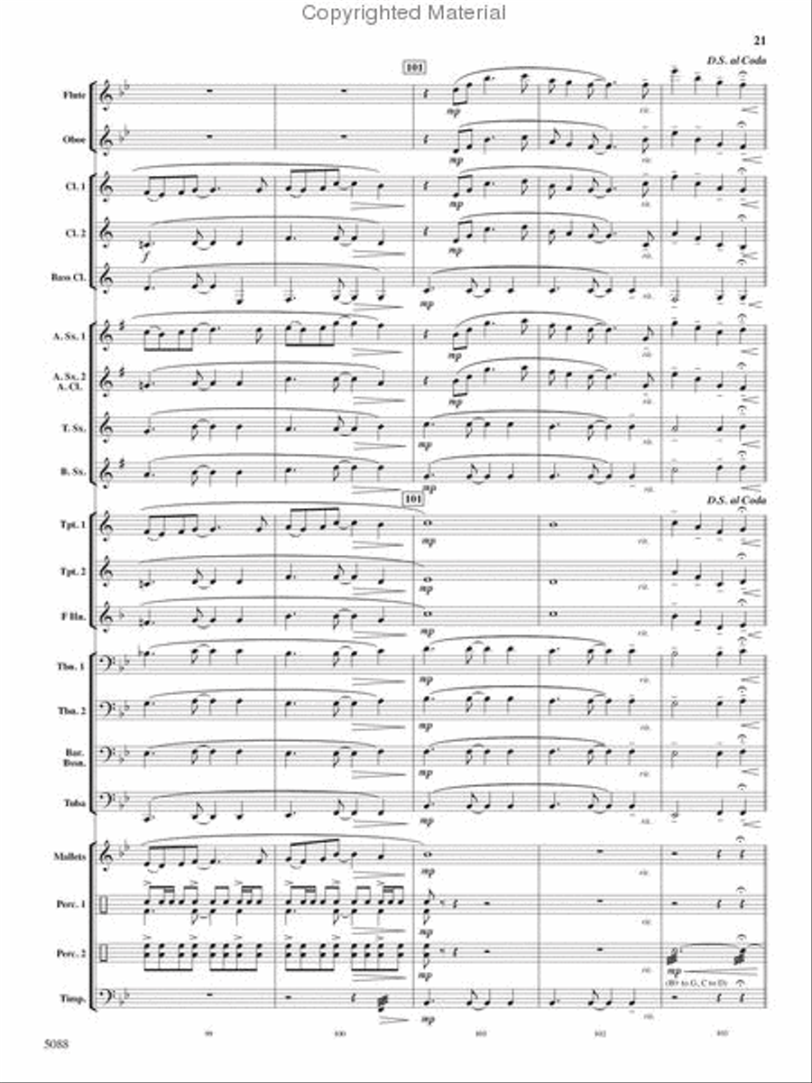 Stone Mountain Fantasy Stone Mountain Fantasy Concert Band scores gallery preview page 21