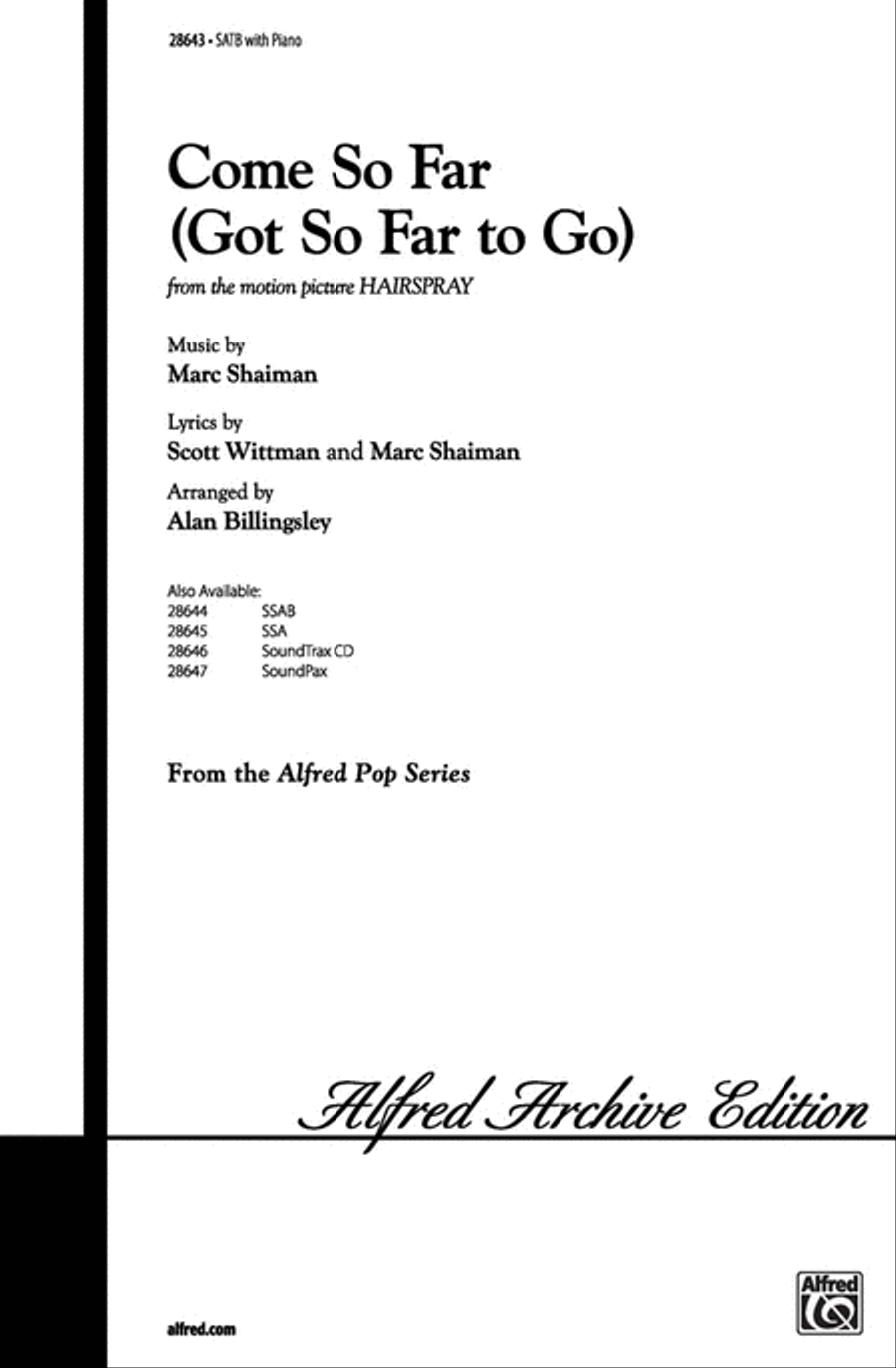 Come So Far (Got So Far to Go) 4-Part scores gallery preview page 1