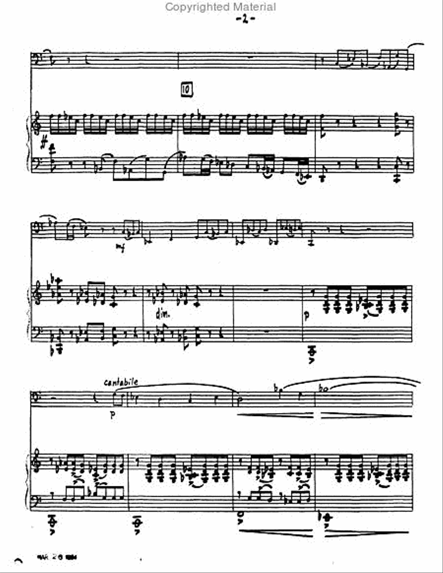 Concertino for Tuba and Piano Tuba scores gallery preview page 3