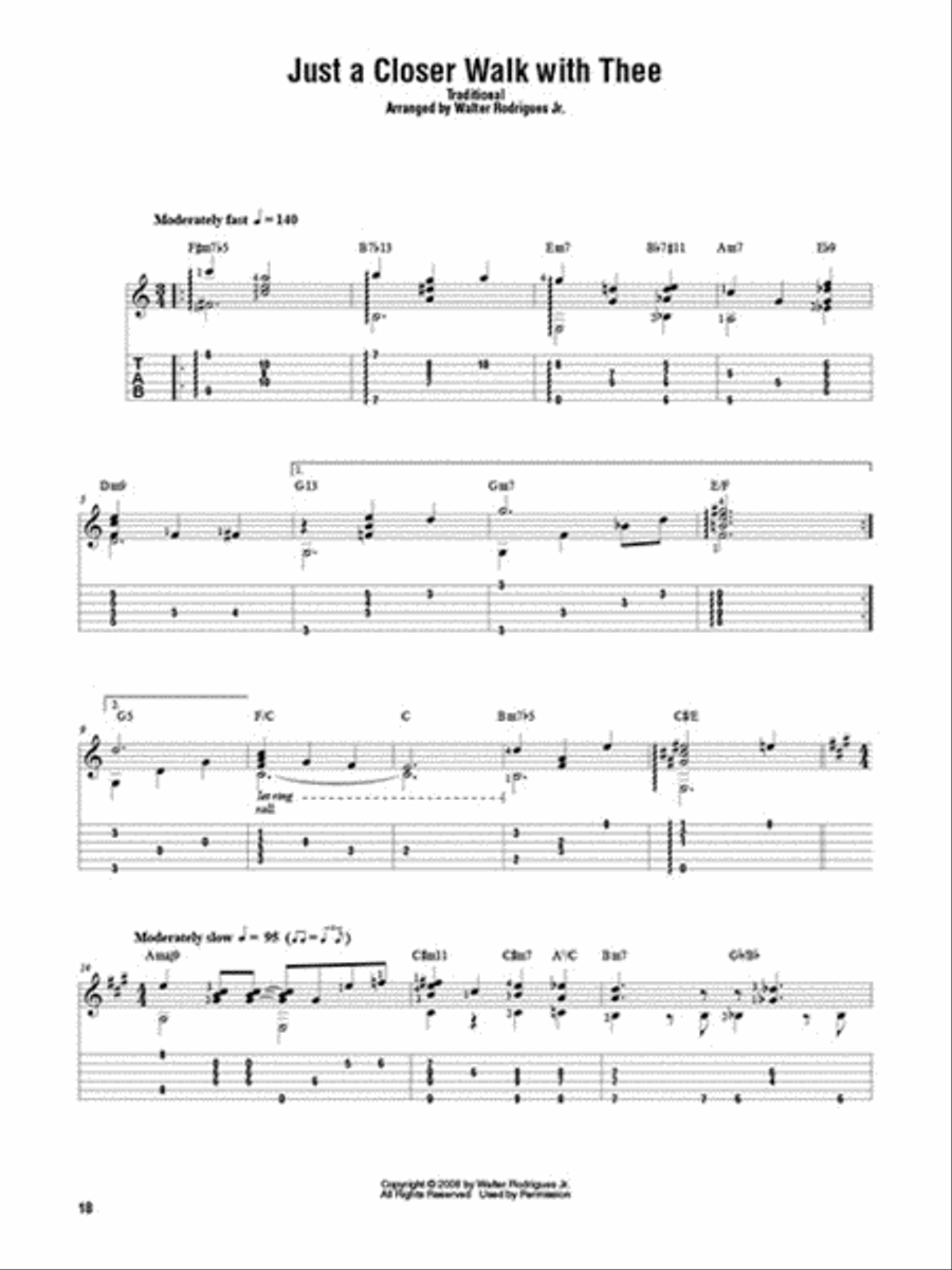 Hymns for Solo Jazz Guitar Guitar Tablature scores gallery preview page 5
