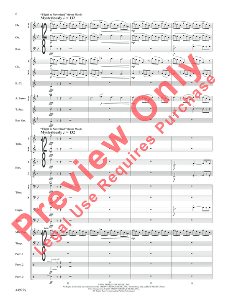At the Movies with John Williams Concert Band scores gallery preview page 31
