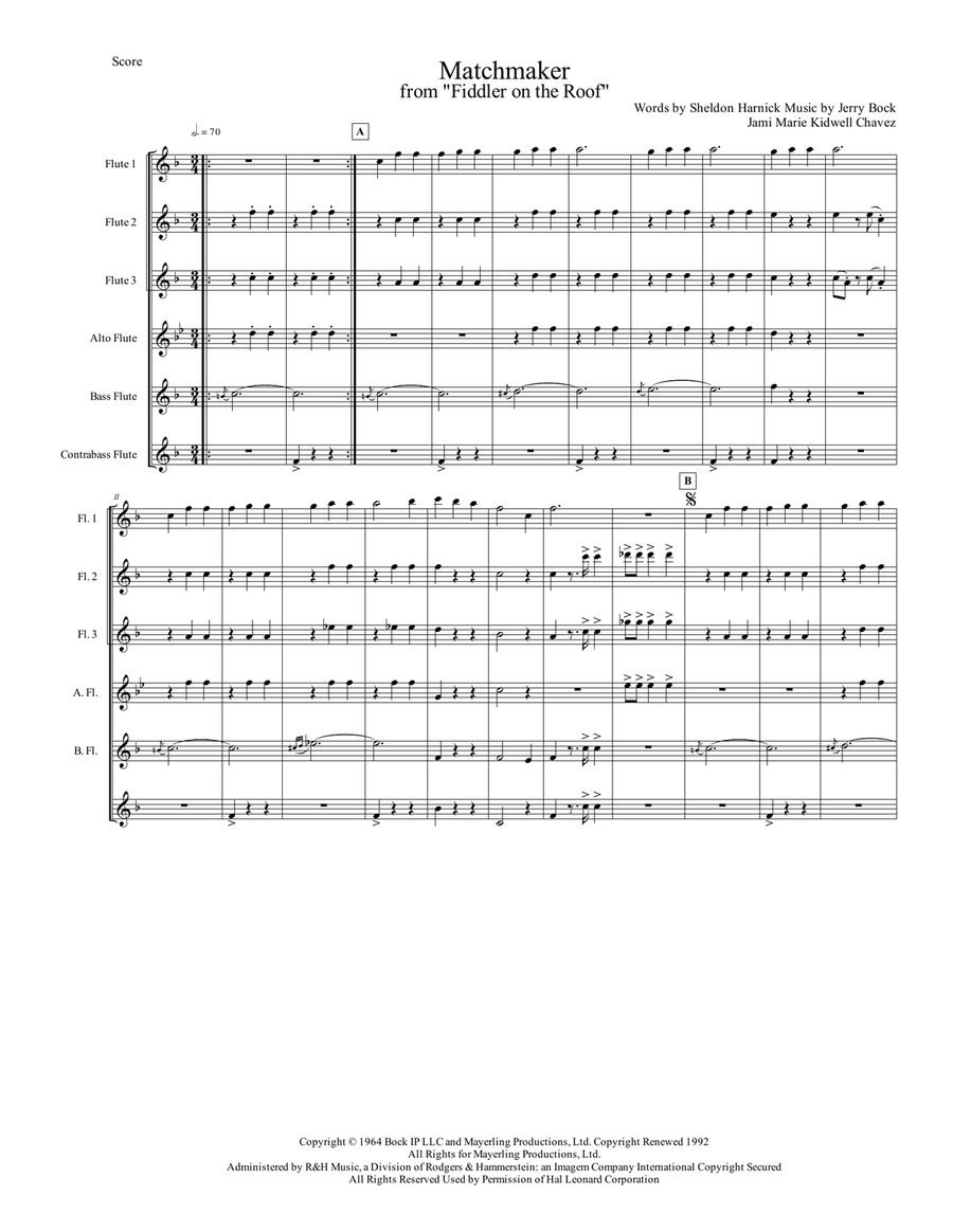 Matchmaker Matchmaker Flute Choir scores gallery preview page 3