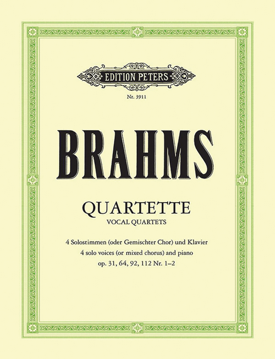 12 Quartets for 4 Voices (Mixed Choir) and Piano 4-Part scores gallery preview page 1