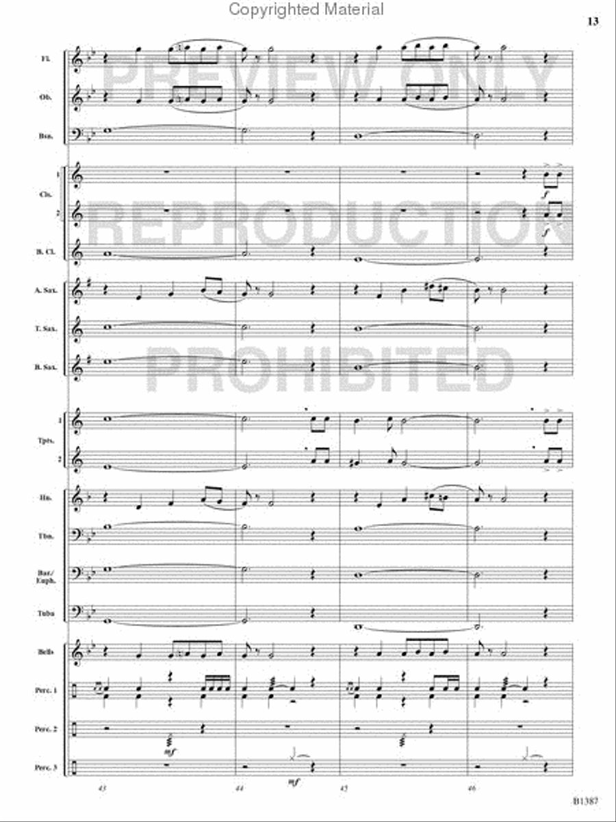 Fiesta Española Concert Band scores gallery preview page 12