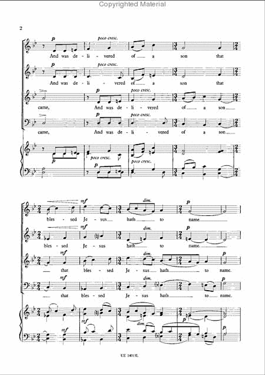 Sweet Was The Song, 5 Carols 4 Choir scores gallery preview page 3