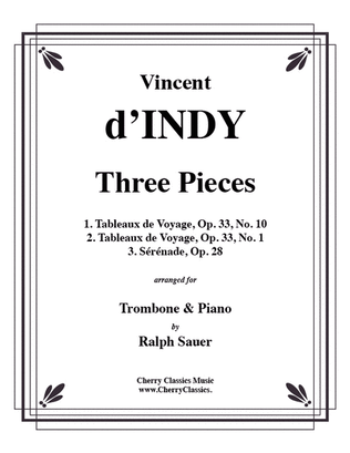 Book cover for Three Pieces for Trombone & Piano